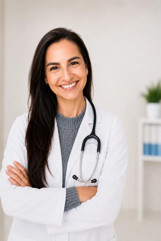 La Doctora Marina en su consulta