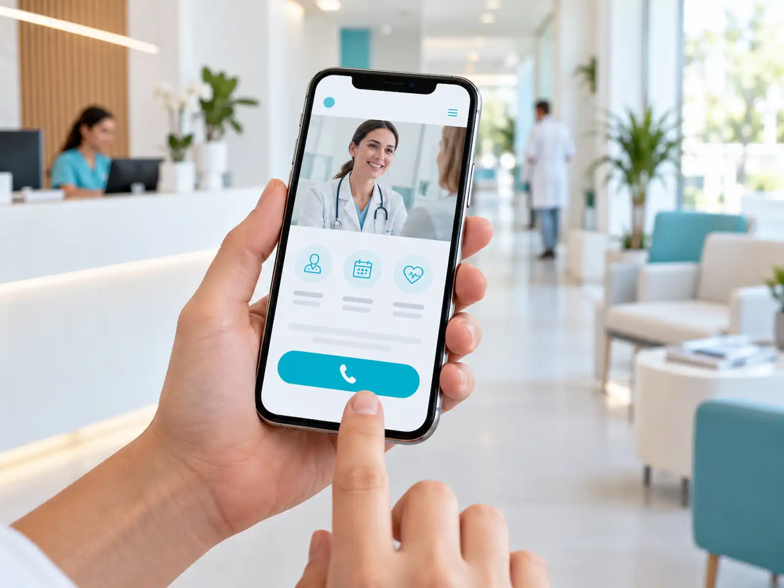 Landing de consulta médica en el móvil