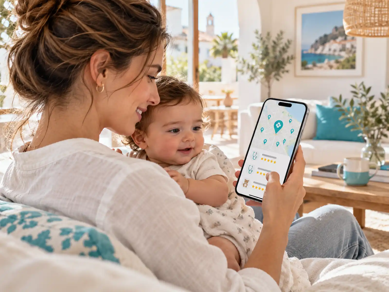 Ficha de Google de una consulta de pediatría