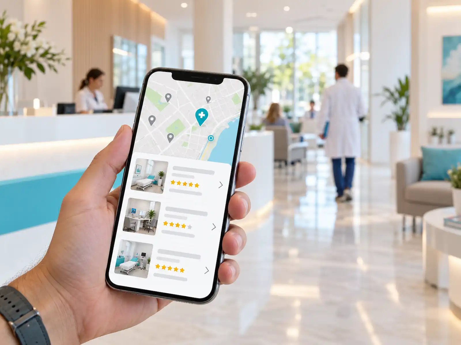 Ficha de Google Maps de una consulta médica